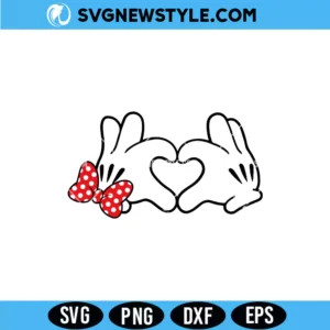 Mouse Heart Hands Love Svg