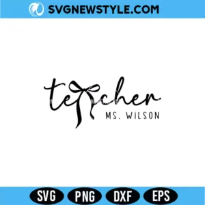 Teacher Coquette SVG &ndash; Cute Aesthetic School Design | Digital Download