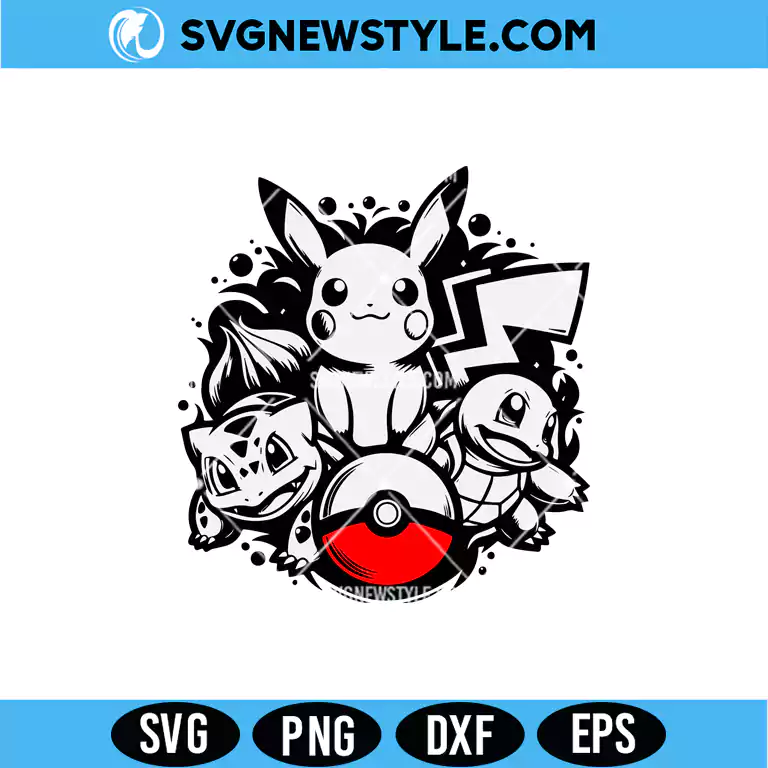Pokkemon SVG – Cartoon Character Cut File | Digital Download 1 Pokkemon SVG