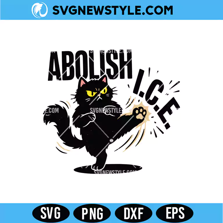 Pro Immigration Cat SVG Digital Download for Shirts, Stickers & Advocacy Crafts 1 Pro Immigration Cat SVG