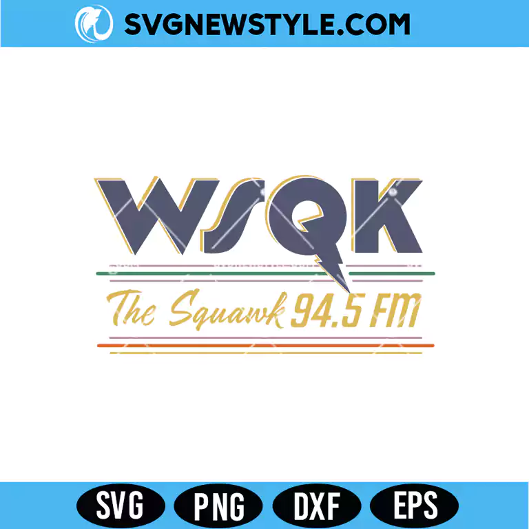 Radio WSQK SVG – Retro Radio Station Design | Digital Download 1 Radio WSQK SVG