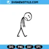 Sad Stick Figure SVG – Minimal Emotional Design | Digital Download 2 Sad Stick Figure SVG