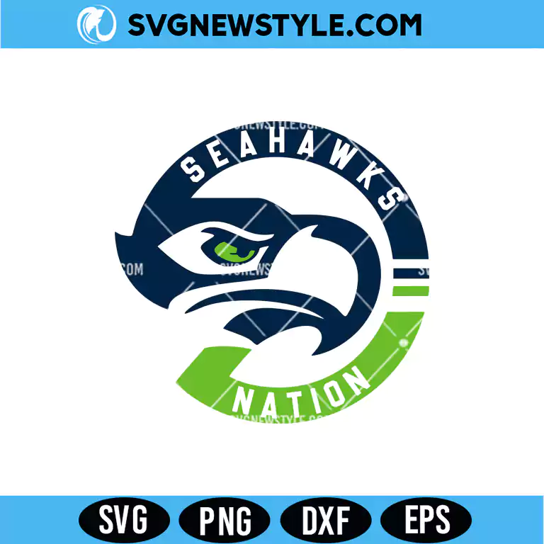 Seahawks Nation Logo SVG Digital Download for Fan Shirts, Decals & Game Day Crafts 1 Seahawks Nation Logo SVG