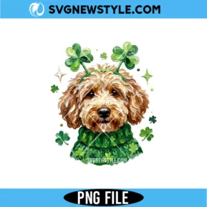 St Patricks Goldendoodle Dog PNG