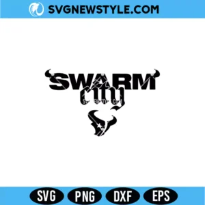 Swarm City 2025 BLACK INK SVG