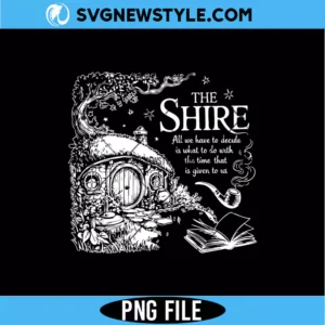 The Shire LOTR PNG Digital Download for Fantasy Fans, Wall Art & Cozy Crafts