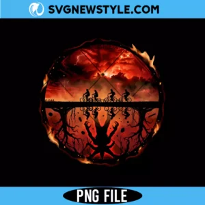 Upside Down Ride Stranger Vibes PNG Digital Download retro horror meme design