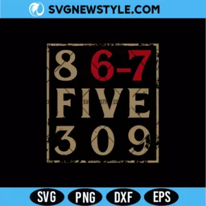 Eighties 867 Five 309 SVG &ndash; Retro 80s Quote Cut File | Digital Download
