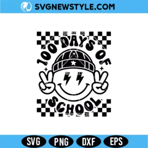 Retro 100 Days of School SVG