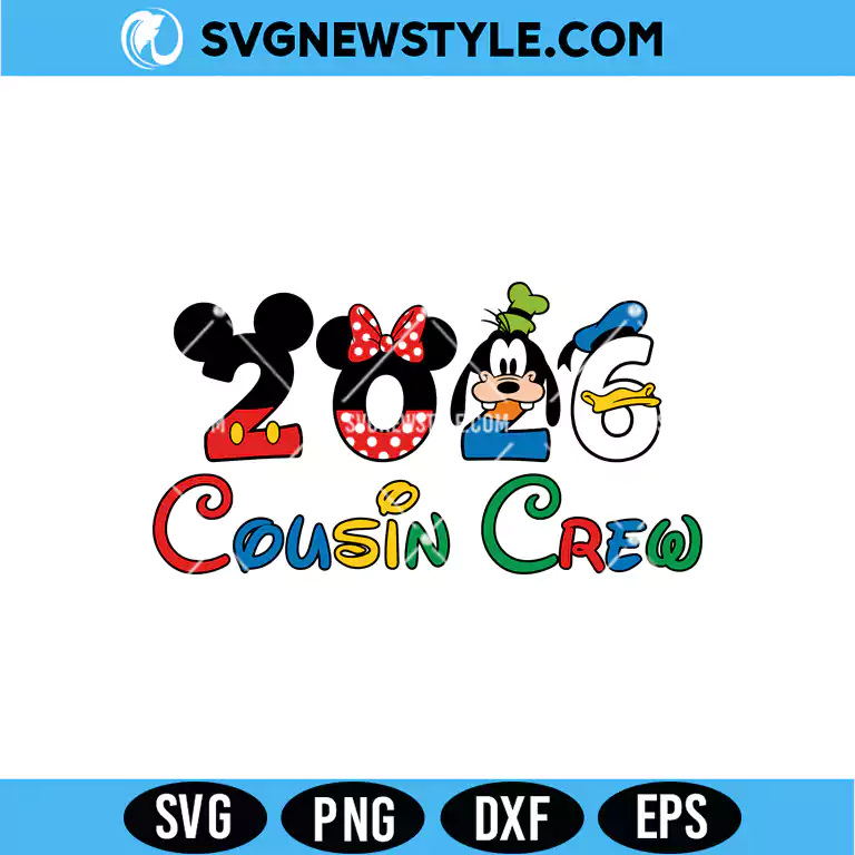 2026 Cousin Crew SVG | Matching Family Trip Cut File for Cricut 1 2026 Cousin Crew SVG