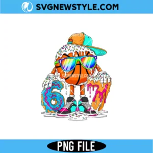 67 Basketball Ice Cream Drip PNG File Digital Download | High Resolution PNG