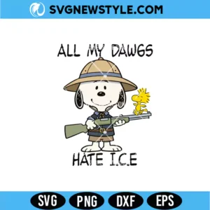 All My Dawgs Hate ICE SVG Design