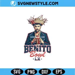 Benito Bowl Halftime Show PNG Digital Download | Super Bowl LX Fan Art