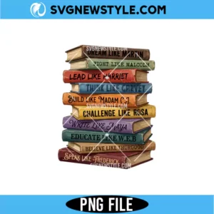 Black History Book Stack PNG | Black History Educational PNG File