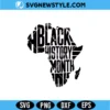 Black History Month Africa Map SVG