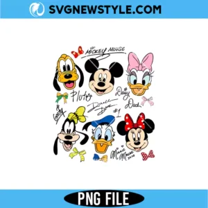 Coquette Bows Signatures Mickey and Friends PNG