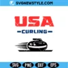 USA Curling Support Team American Flag SVG