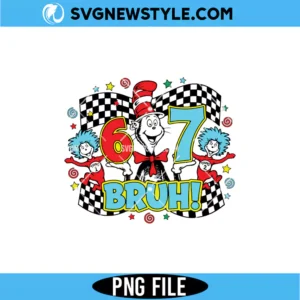 Six Seven Bruh Reading Day PNG