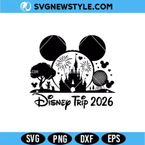 Magical Theme Park Family Trip 2026 SVG