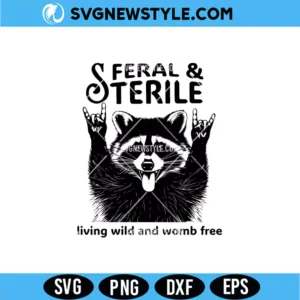 Feral And Sterile Raccoon SVG