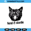 Feral and Sterile Cat SVG | Funny Cat Saying Cut File for Cricut & Silhouette 3 Feral and Sterile Cat Svg