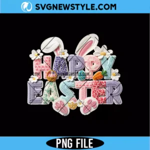 Happy Easter Latch Yarn PNG