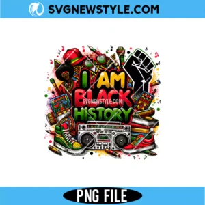 I Am Black History PNG File