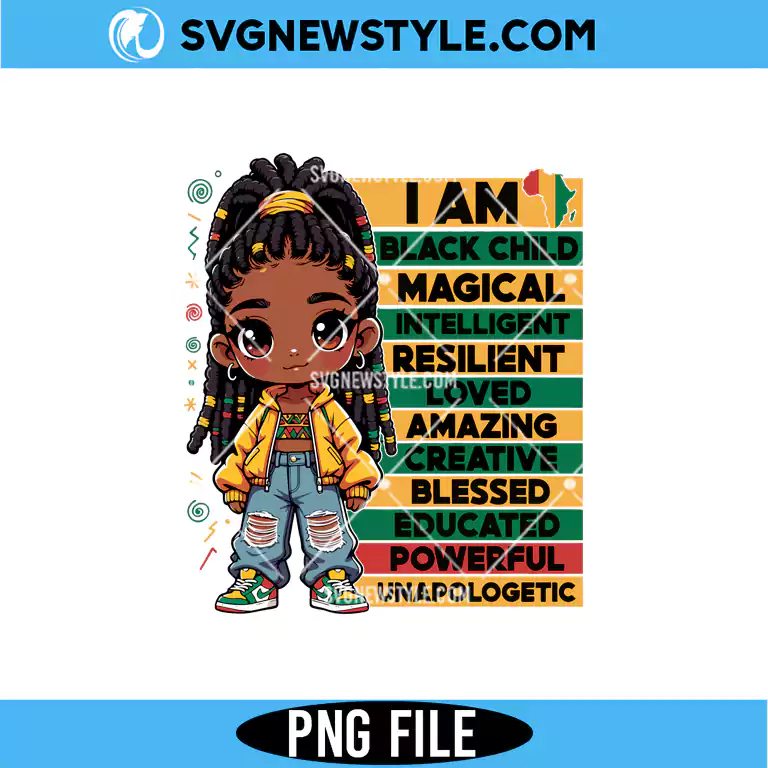 I Am Black History Kids PNG Digital Download | High Resolution PNG 1 I Am Black History Kids Png