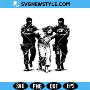 Jesus Arrested Anti-ICE Parody SVG