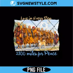 Love in Every Step Peace PNG