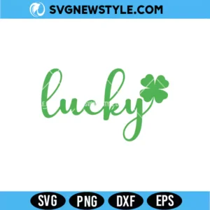 Lucky Shamrock SVG Png Digital Download | St Patrick&rsquo;s Day Cut File