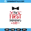 My First Valentine's Day Boy SVG | Baby Valentine Cut File for Cricut & Silhouette 2 My First Valentine's Day Boy SVG