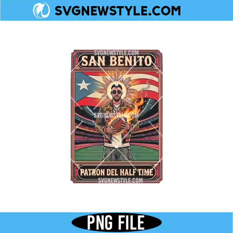 Puerto Rico Benito Bowl PNG Digital Download for Fan Shirts, Stickers & Game Day Crafts 1 Puerto Rico Benito Bowl PNG