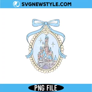 Retro Princess Magical Castle Bow PNG Digital Download | Magical Princess Printable PNG