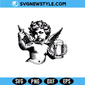 Snarky Cupid Beer And Attitude SVG