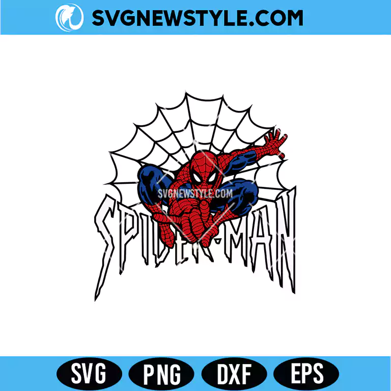 Spiderman Web Classic SVG Digital Download | Superhero Web Cut File 1 Spiderman Web Classic SVG
