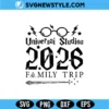 Wizard Family Trip 2026 SVG Digital Download | Magical Vacation Cut File 2 Wizard Family Trip 2026 SVG