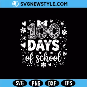 Girly 100th Day Svg