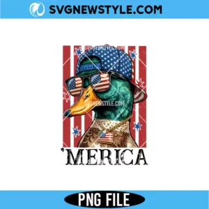 4th of July Mallard Duck Boy PNG