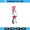 Striped Hat Cat SVG Digital Download | Fun School Cut File 3 Striped Hat Cat SVG