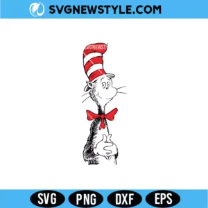 Striped Hat Cat SVG