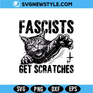 Fascists Get Scratches Cat SVG