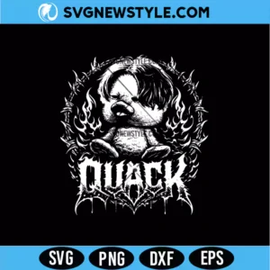Funny Duck Heavy Metal SVG