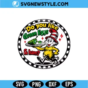 Green Eggs Ham Cat SVG