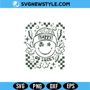Groovy St Patricks Day SVG Digital Download | Retro Lucky Cut File