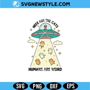Alien Cat Abduction SVG