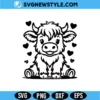 Cute Baby Highland Cow SVG Digital Download | Farm Animal Cut File 2 Cute Baby Highland Cow SVG