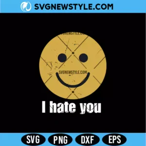I Hate You Smiley SVG