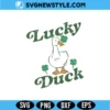 Lucky Duck St Patrick's Day SVG Digital Download | Lucky Clover Cut File 3 Lucky Duck St Patrick's Day SVG