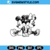 Mickey Minnie Sketch SVG, Minimalist Mickey Mouse Cut File, Digital Dowload 2 Mickey Minnie Sketch SVG